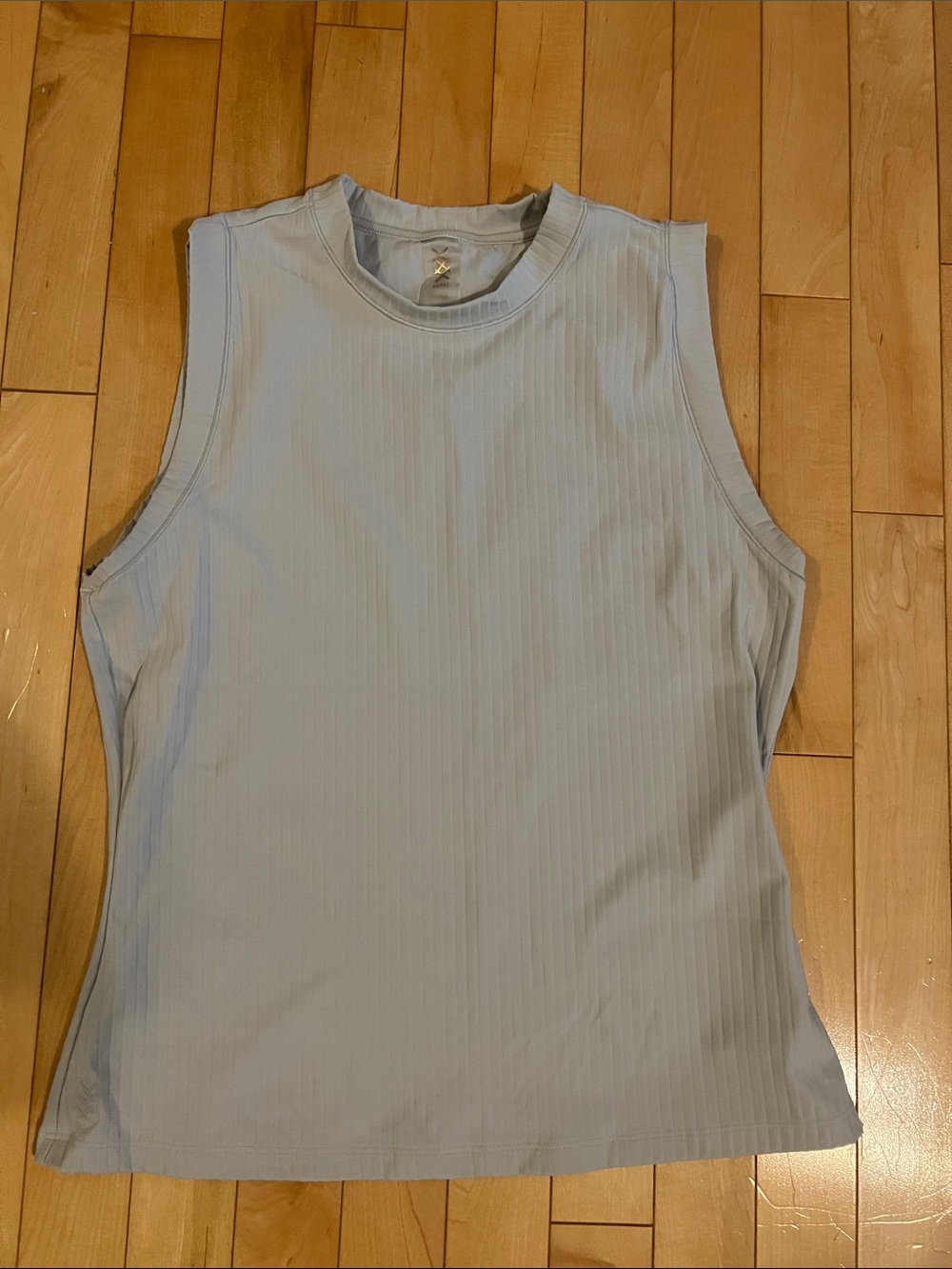RHONE Light Grey Ribbed Sleeveless Tank Size Medium